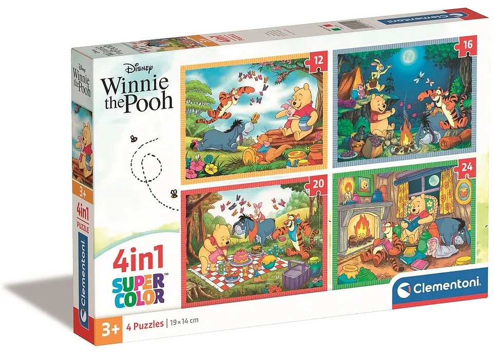 Disney Winnie de Pluș Fun Days Forever Puzzle 4-în-1 Clementoni