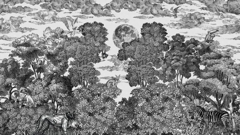 Fototapet, Bellewood under the Moon, Graphite, Rebel Walls