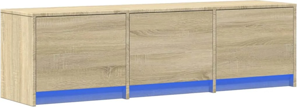 vidaXL Cabinet TV cu led Sonoma 140 x 34 x 40 cm Lemn compozit