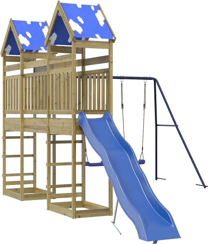 vidaXL Set de joacă pentru exterior, lemn de pin impregnat