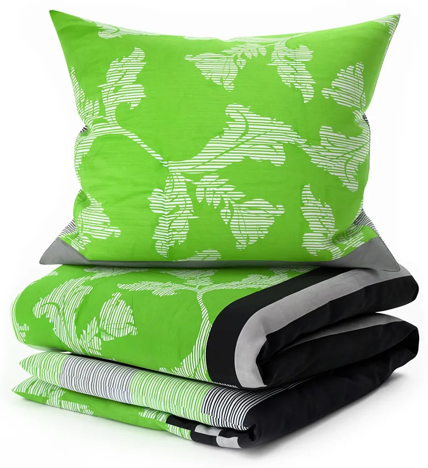 Lenjerie de pat din bumbac Renforce IMANI verde Dimensiune lenjerie de pat: 2 buc 80 x 80 cm | 200 x 200 cm