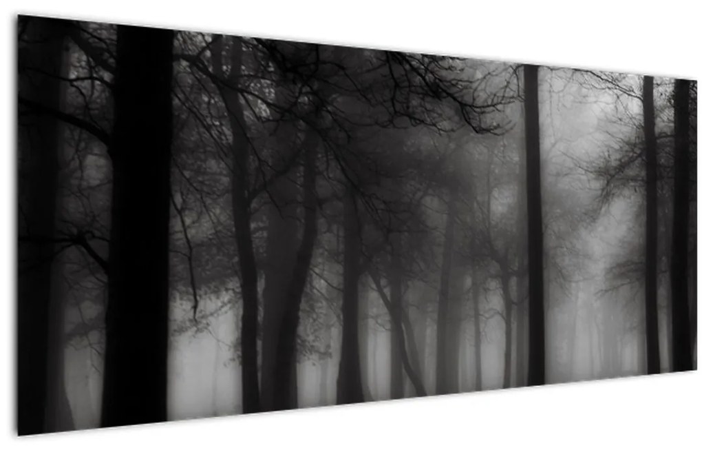 Tablou - Pădure în ceață (120x50 cm)