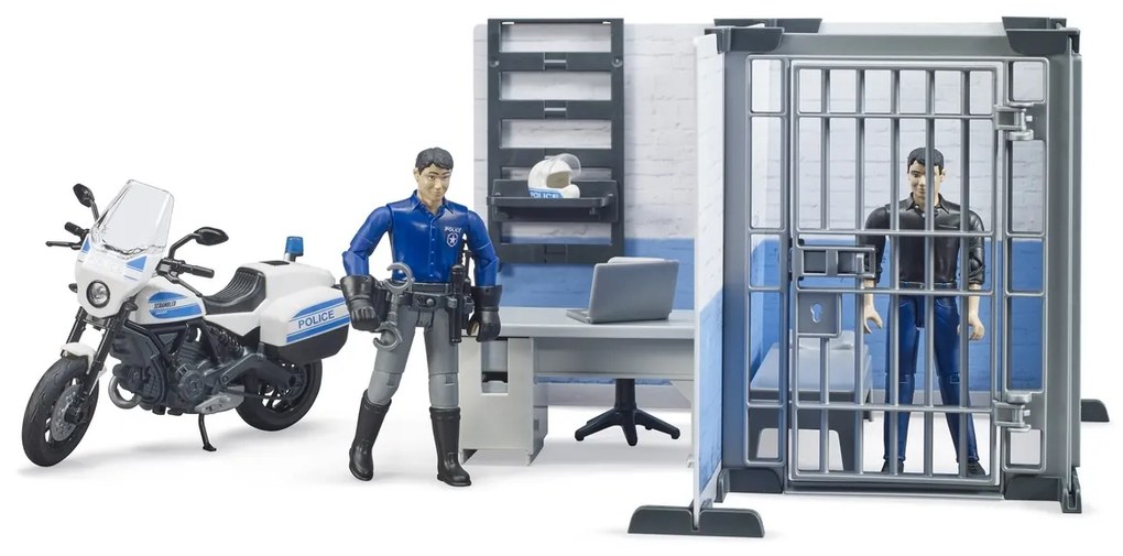 Bruder 62732 BWorld Secție de poliție cumotocicletă, 1:16