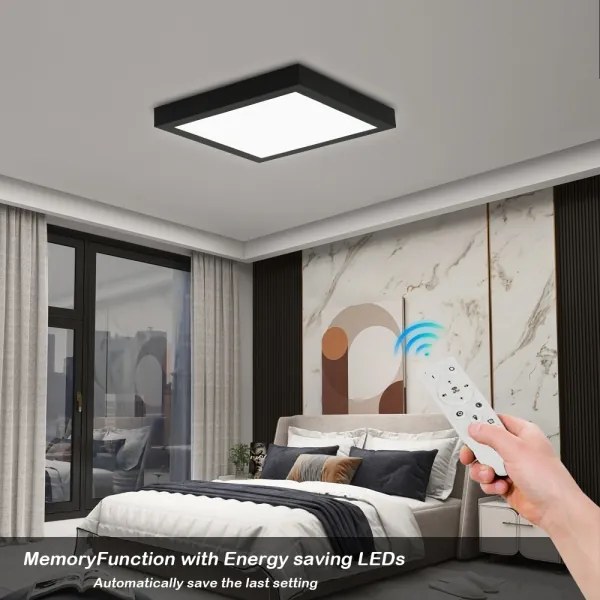 Brilagi-LED Corp de iluminat pentru baie dimerizabil FRAME SMART, LED/24W/230V, IP44, negru + telecomandă