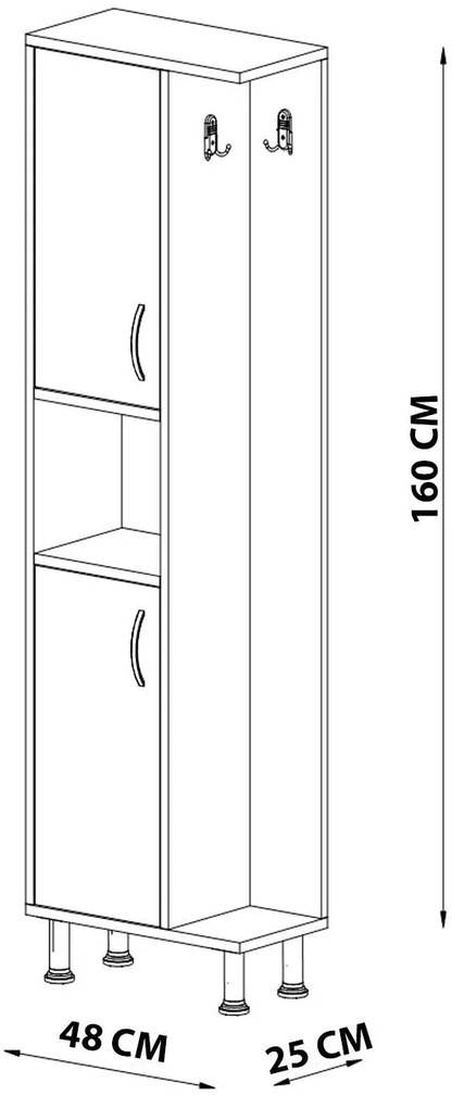 Dulap de baie Dadave (alb) . 1092752