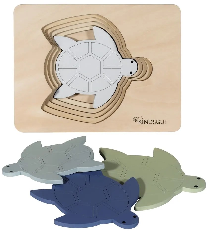 Puzzle de inserat din lemn Turtle – Kindsgut