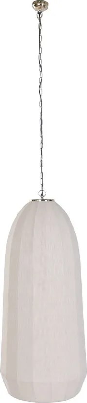 Lustră suspendată din bumbac și metal, auriu, finisaj natural, 120 x 55 cm, „Tournemire”