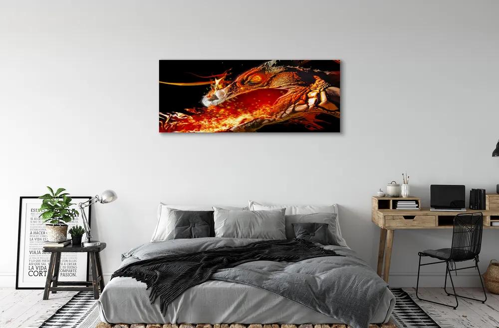 Tablouri canvas dragon de foc-respirație