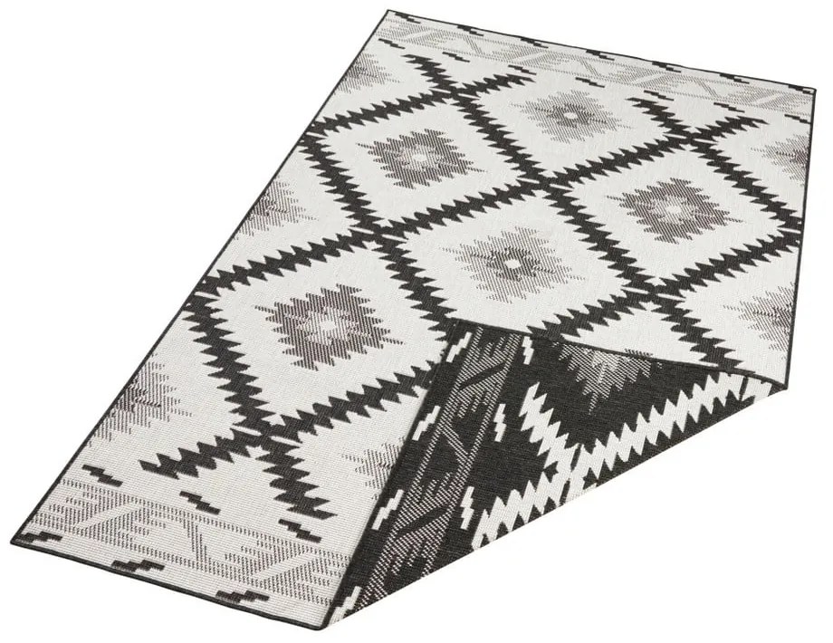 Covor adecvat pentru exterior NORTHRUGS Supreme Black, 230 x 160 cm, negru-crem