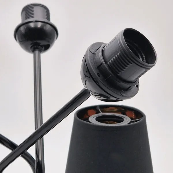 Lustră pe tijă IRMA 3xE27/15W/230V negru