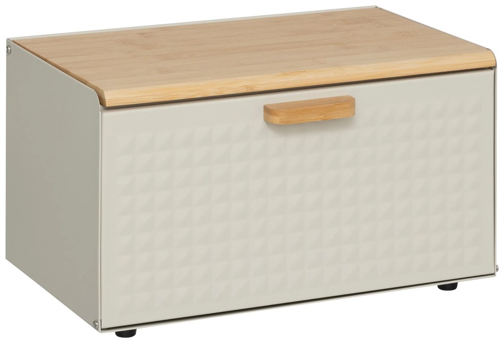 Cutie de pâine metalică SENSIA cu capac din bambus