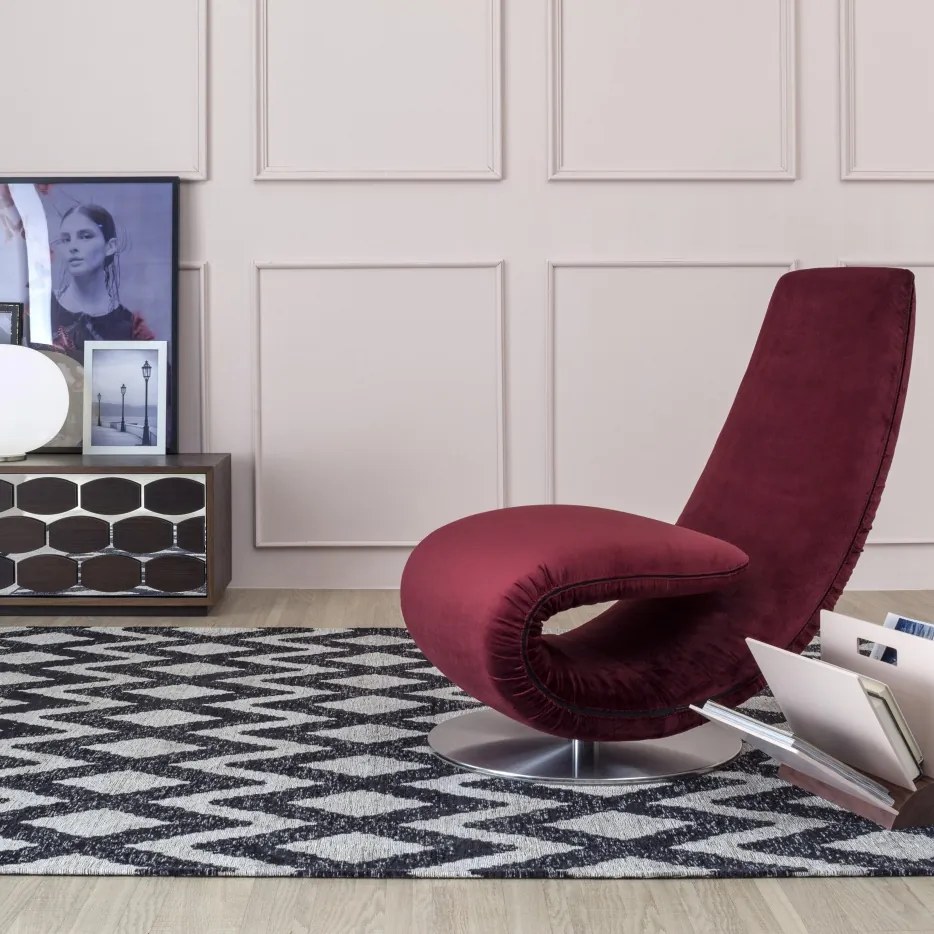 Sezlong cu mecanim de pliere/ Fotoliu design LUX Ricciolo TC 7865