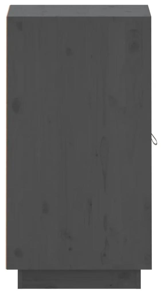 Servanta, gri, 34x40x75 cm, lemn masiv de pin 1, Gri