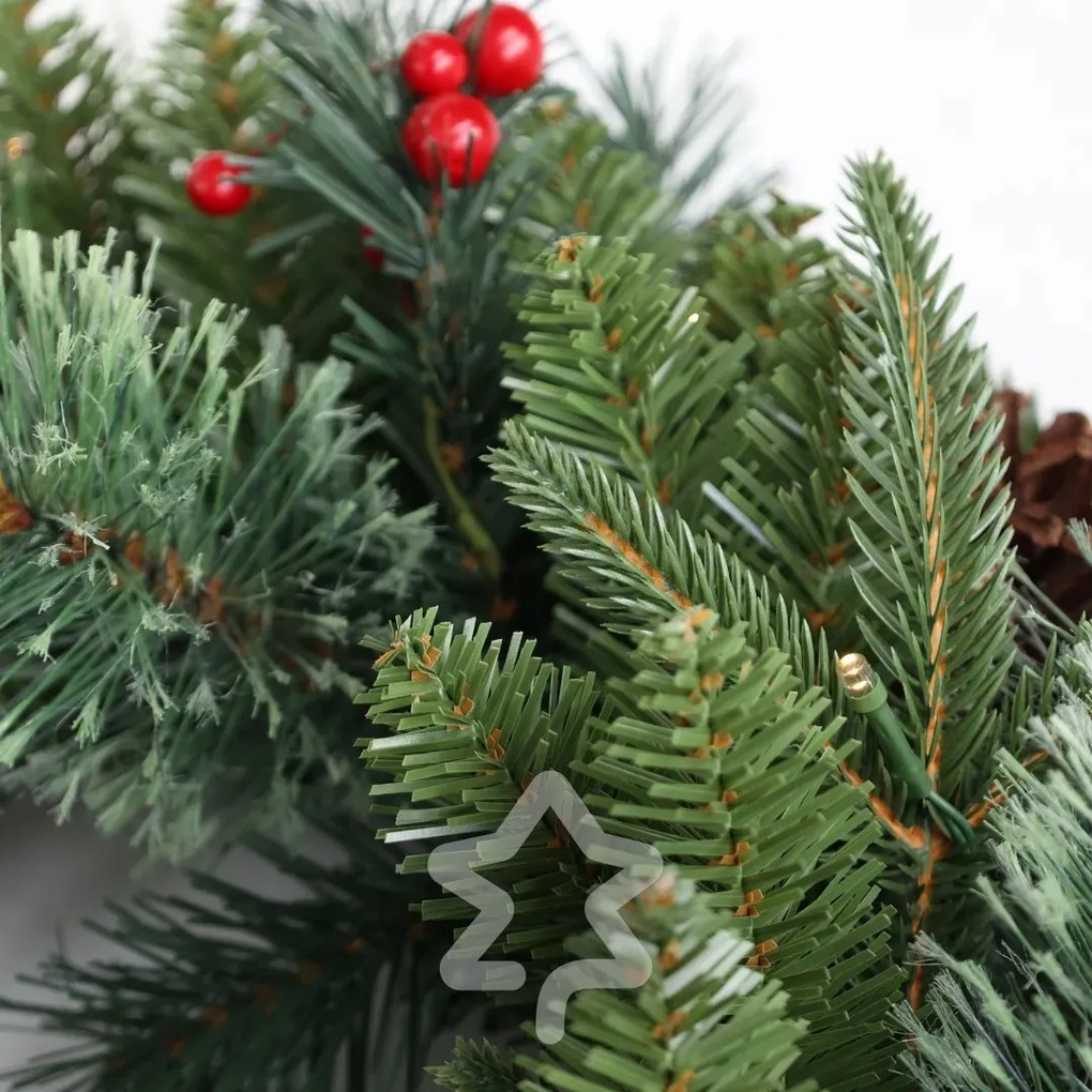 Coronita de Craciun Decorata 50 LED 60 cm