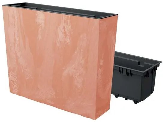 Jardiniera decorativa, Urbi Case Beton Effect, 58x18x49.8 cm, maro, Prosperplast