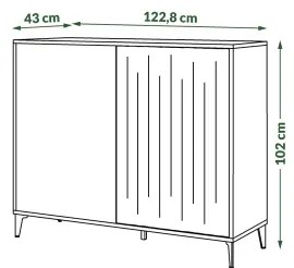 Dulap RONJA taupe/negru