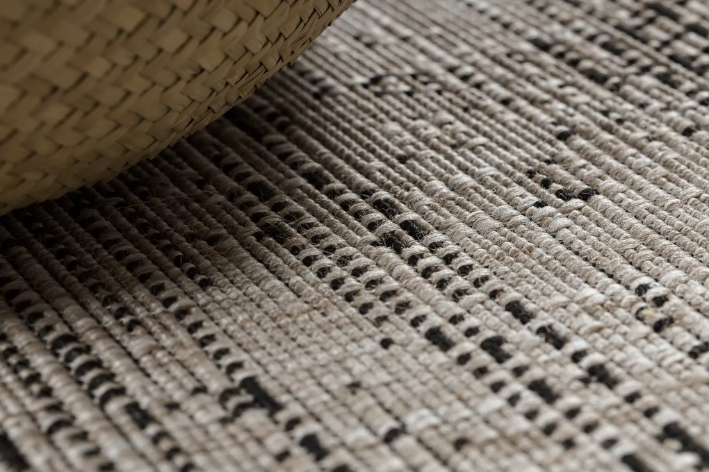 Covor sisal Floorlux 20211 argintiu si negru