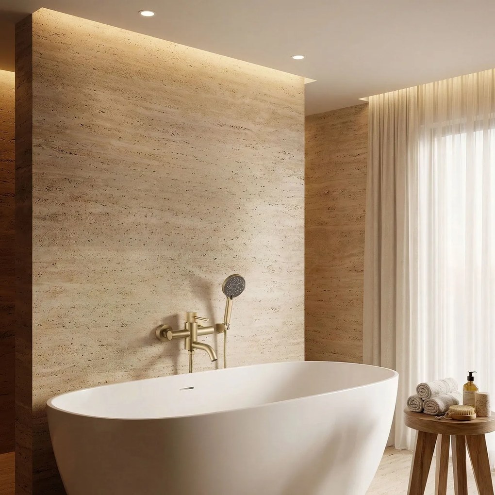 Baterie pentru cada Rea Lungo Stripe Gold Brush