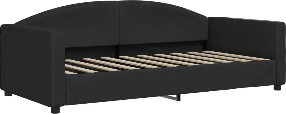 vidaXL Cadru de pat, negru, 90x190 cm, material textil