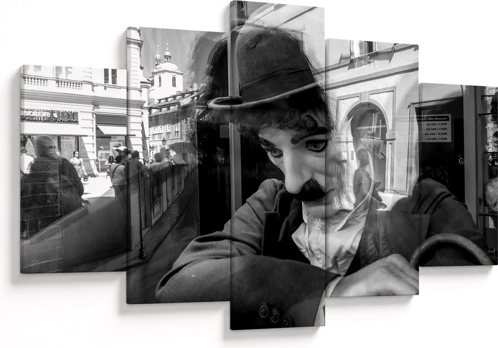 Tablou - Charles Chaplin la Praga (150x105 cm)