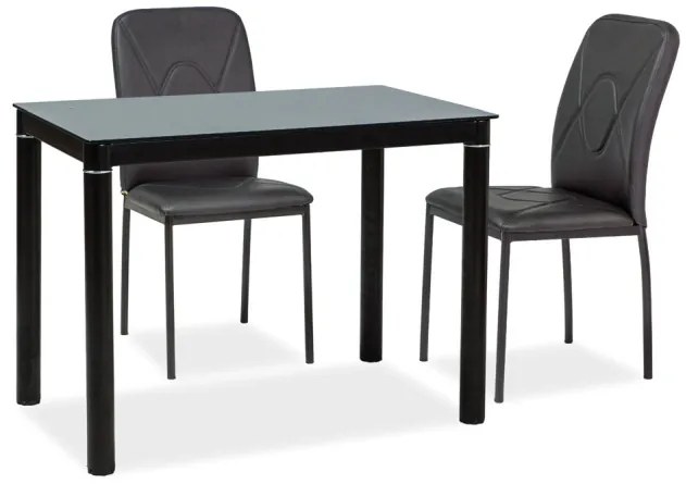 Masă de sufragerie Gabriel (negru + negru) (pentru 4 persoane). 1050179