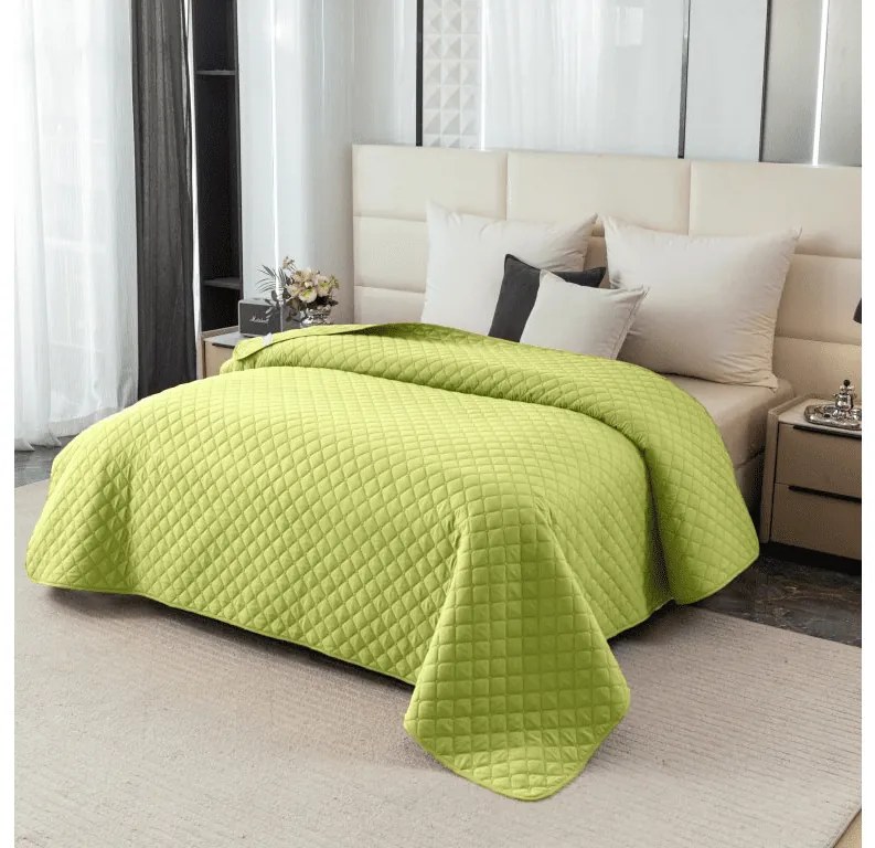 Cuvertura de pat cu model LANTA, fistic Dimensiune: 220 x 240 cm