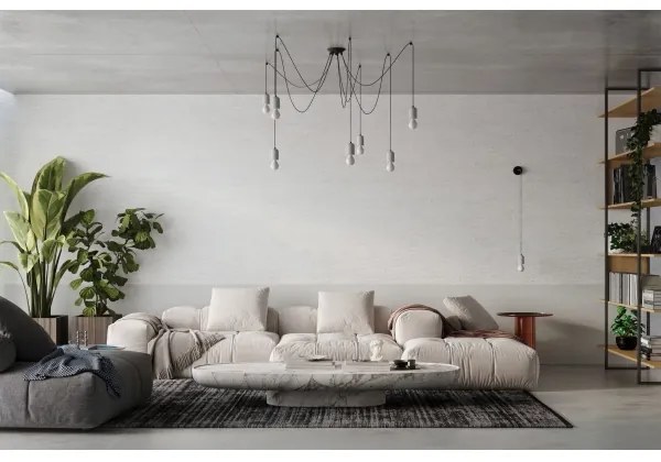 Lustră pe cablu Sollux SL.1161 NESO 5xE27/15W/230V beton