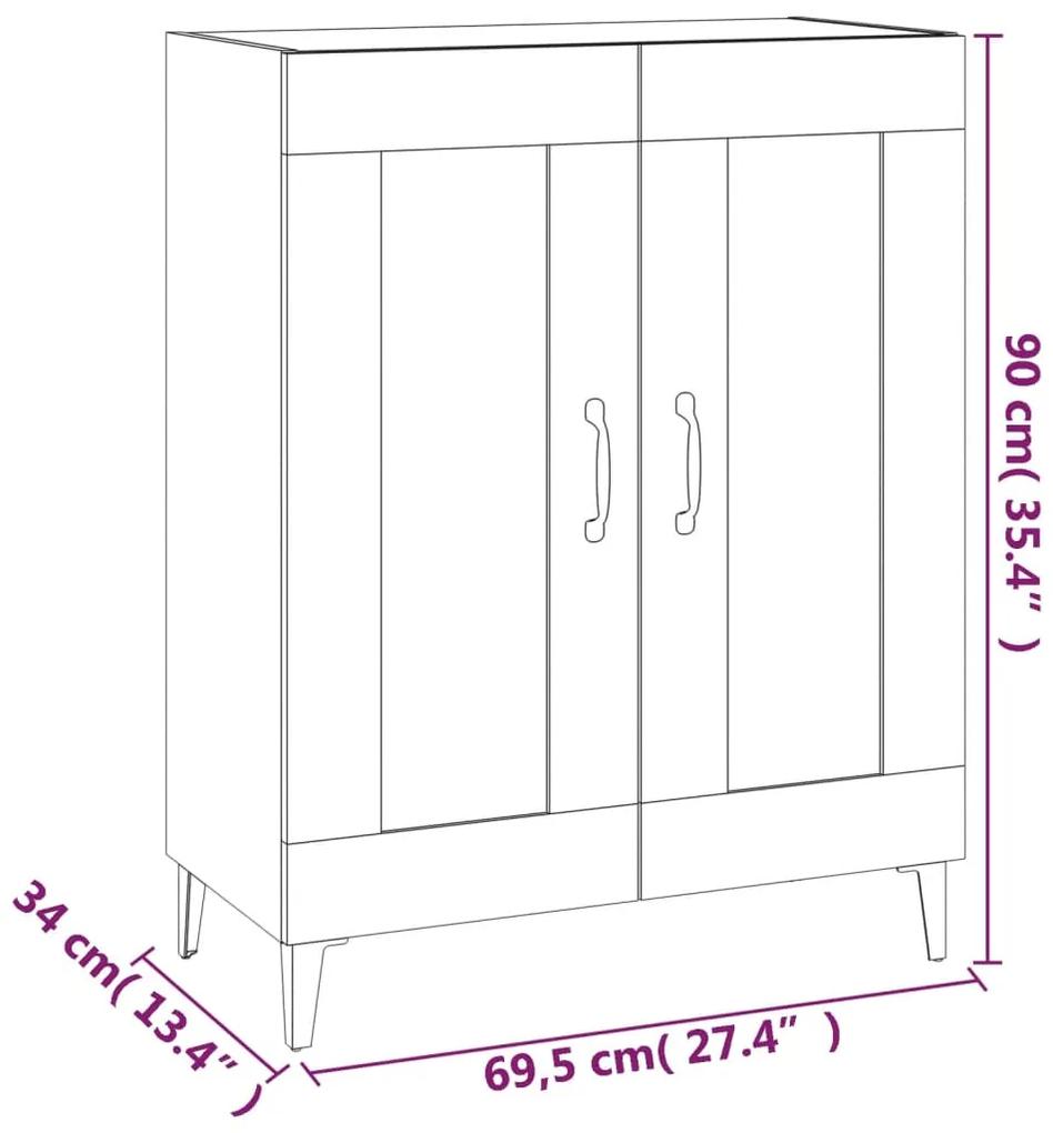 Servanta, alb, 69,5x34x90 cm, lemn compozit Alb, 1