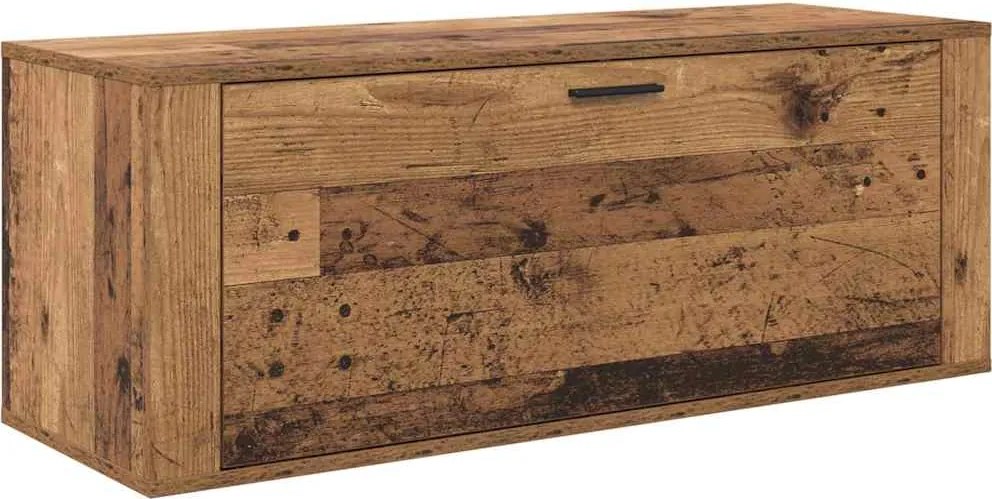 vidaXL Dulap pentru pantofi Lemn vechi 100 x 35 x 38 cm Lemn compozit