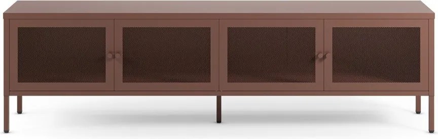 Comodă TV burgundy din metal 160x50x35 cm Fayna – Marckeric