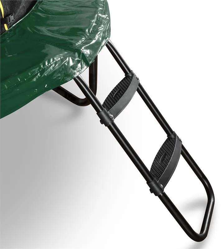 Rocketstart 250, 250 cm trambulină, plasă internă de securitate, scară largă, verde