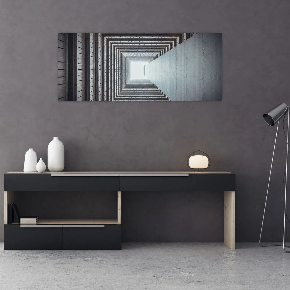 Tablou - Vedere din interiorul clădirii (120x50 cm)