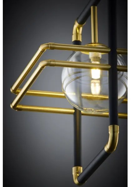 Lustră pe cablu Jupiter 2028 FIORI 1xG9/10W/230V negru/auriu/transparent