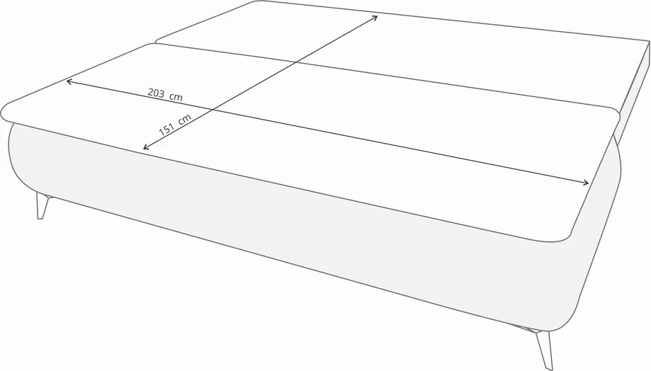 Canapea extensibila Sofie Lux, 203x92x86 cm, 3 locuri, lada pentru depozitare, Rosu