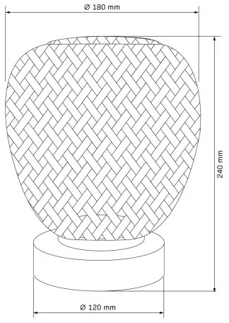 Lampă de masă ZANZIBAR 1xE27/20W/230V d. 18 cm bambus