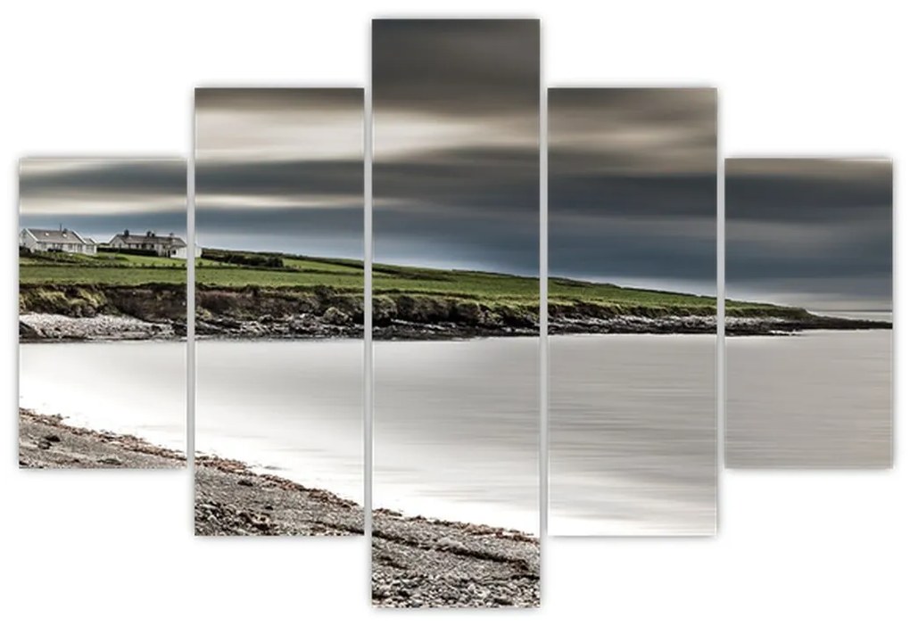 Tablou cu lac în amurg (150x105 cm)