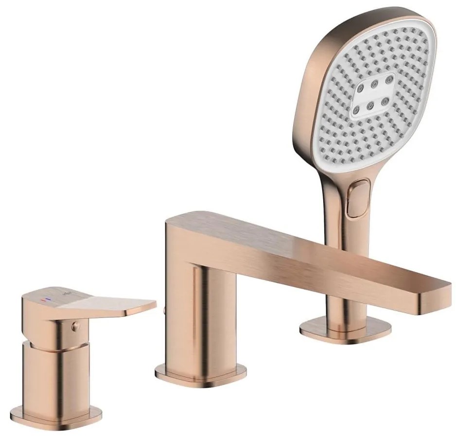 KFA Armatura 4525-210-34 - Baterie de cadă cu 3 orificii MALAGA aur roz