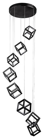Lustra LED dimabila design modern geometric Strange 8 black ZZ AZ3151