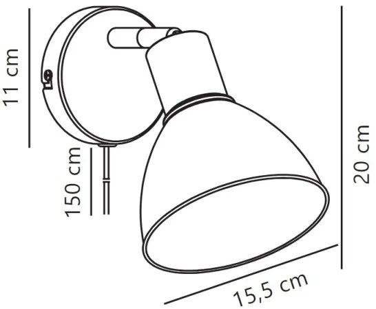 Spot de perete Nordlux POP 1xE27/18W/230V alb