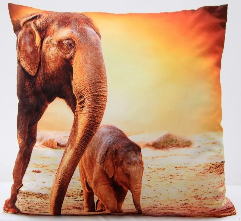 Fata de perna elefant model portocaliu 45x45 cm