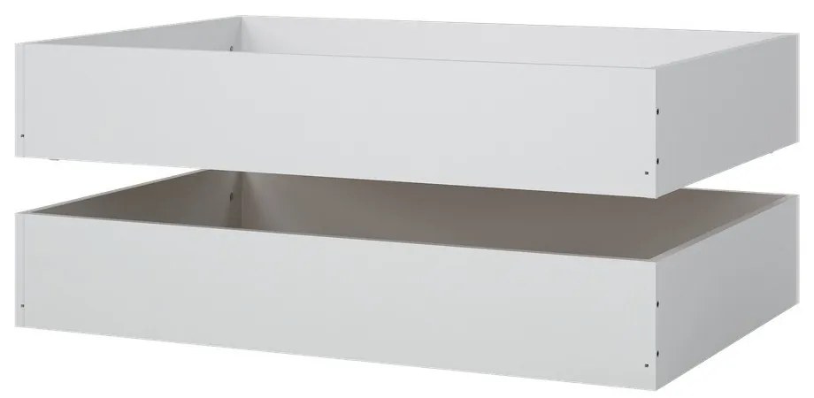 Sertare sub pat albe 2 buc. 90x190/140x190 cm Naia – Tvilum