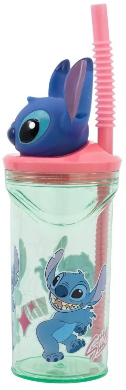 Disney Lilo și Stitch Easily Distracted Cana cu pai 3D din plastic 360 ml