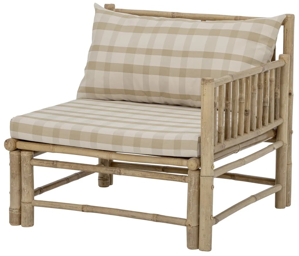 Modul dreapta canapea de exterior, natur, din lemn de bambus, Korfu