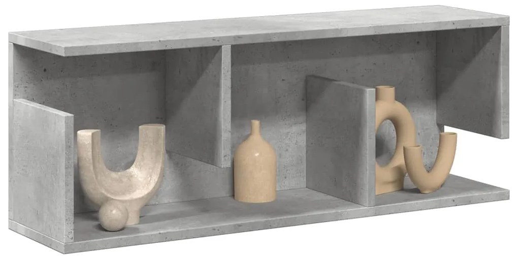 vidaXL Dulap de perete, gri beton, 80x20x30 cm, lemn prelucrat