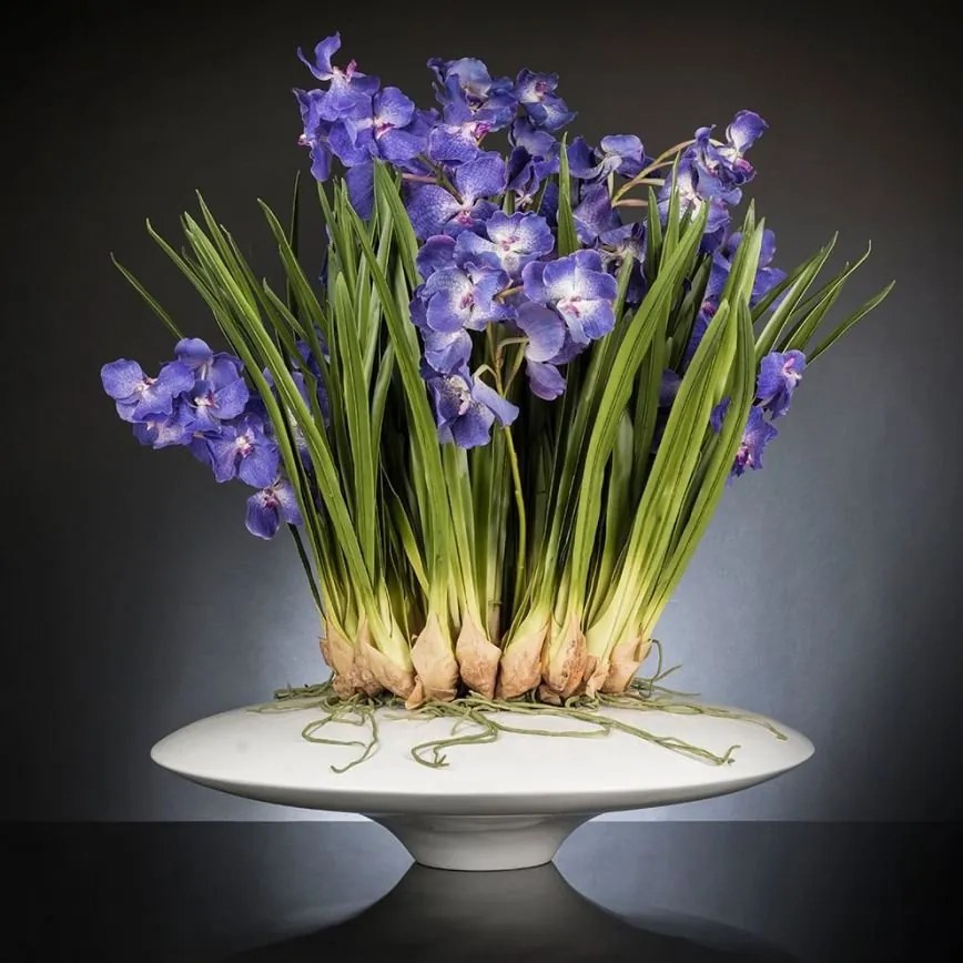 Aranjament floral LUX CYMBIDIUM violet, 80x95cm