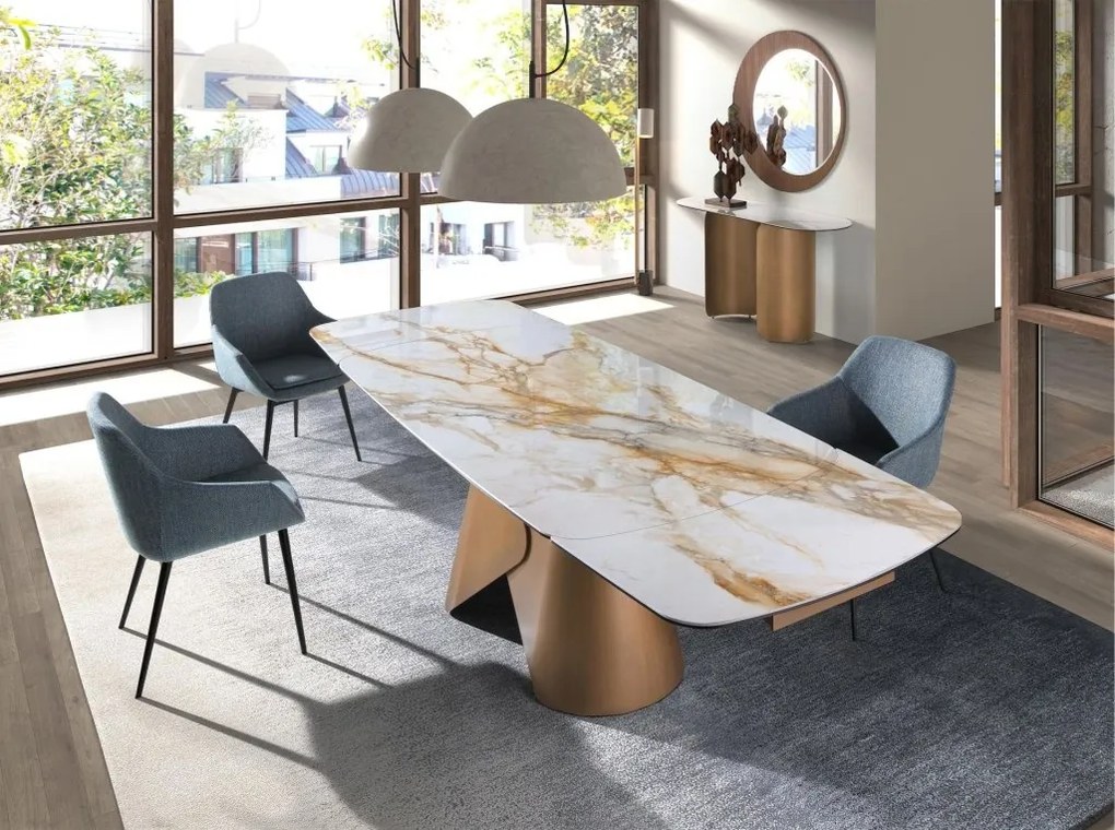 Scaun modern design italian tesatura Gri Albastrui