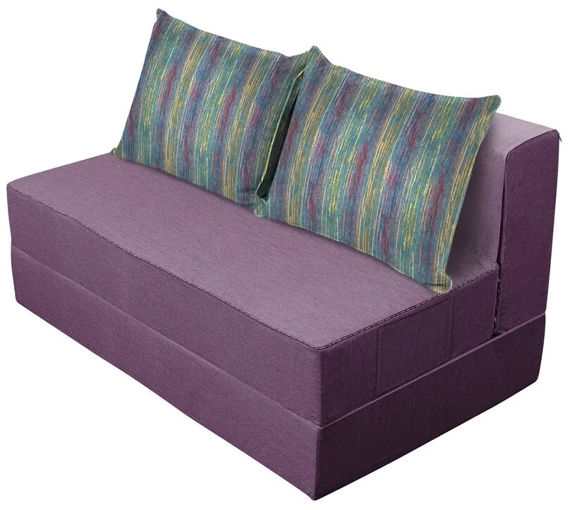 Canapea extensibila Urban Living Bedora 136x80x40 cm Purple/Stripes