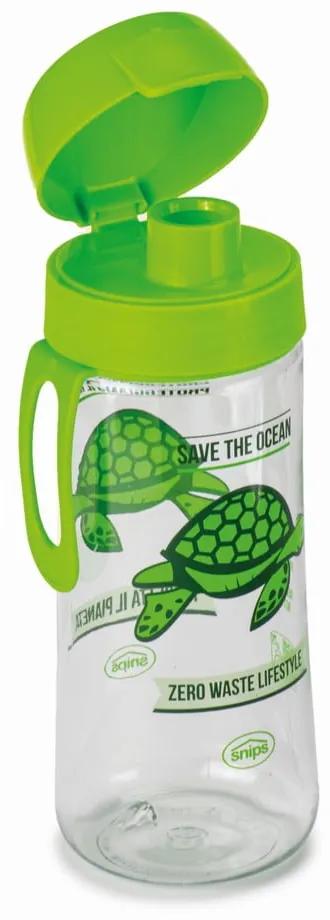 Sticlă de apă Snips Turtle, 500 ml, verde