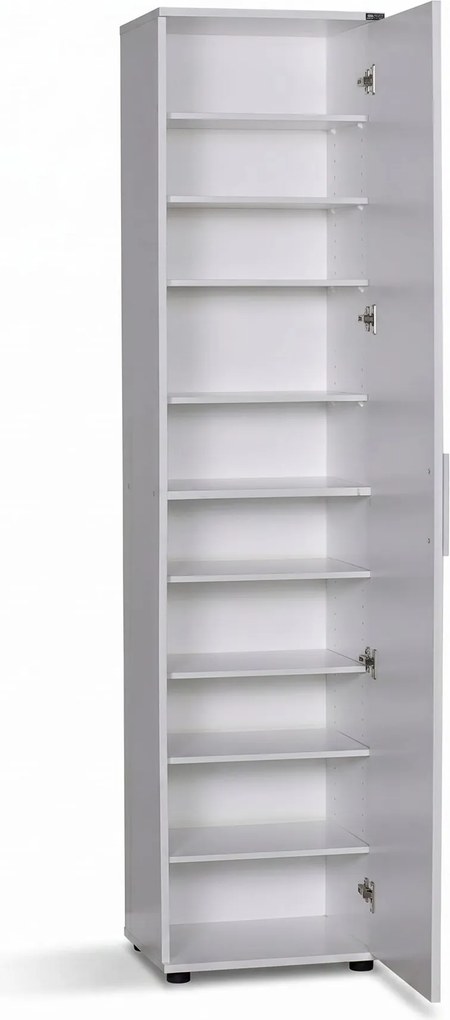 Pantofar cu oglinda Adore Porto, usa reversibila, 10 rafturi, capacitate 20 perechi incaltaminte, 45 x 187 x 36 cm