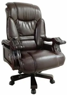 Scaun birou directorial H-9006, lemn, piele naturala, Maro